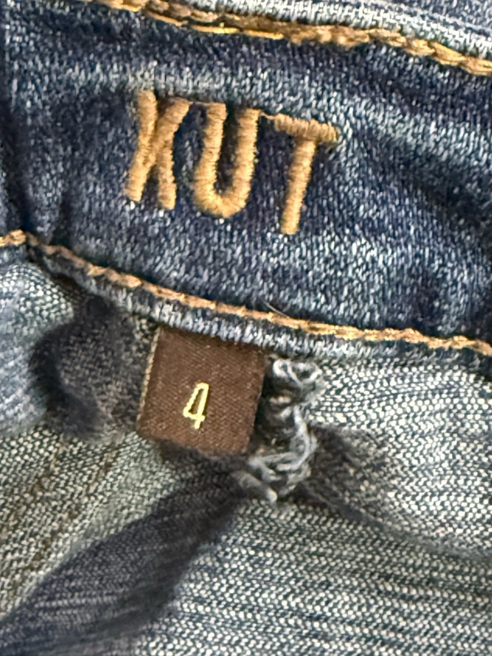 Kut from the Kloth Blue Distressed Straight Leg Women's Jeans Size 4 - Picture 5 of 7